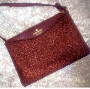 Kate Spade Glitter Crossbody Bag - Burgundy